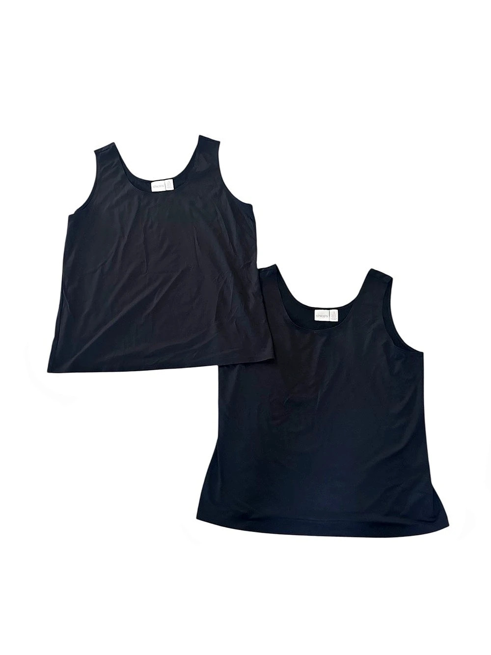 Chico’s Black Classic Tank Top Set of 2 - Size 3